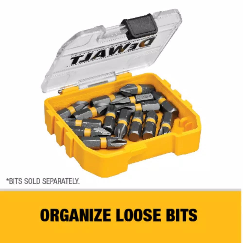 DEWALT MAX IMPACT 2.5 in. #2 Square Bits, 15-Piece Set with Storage Case