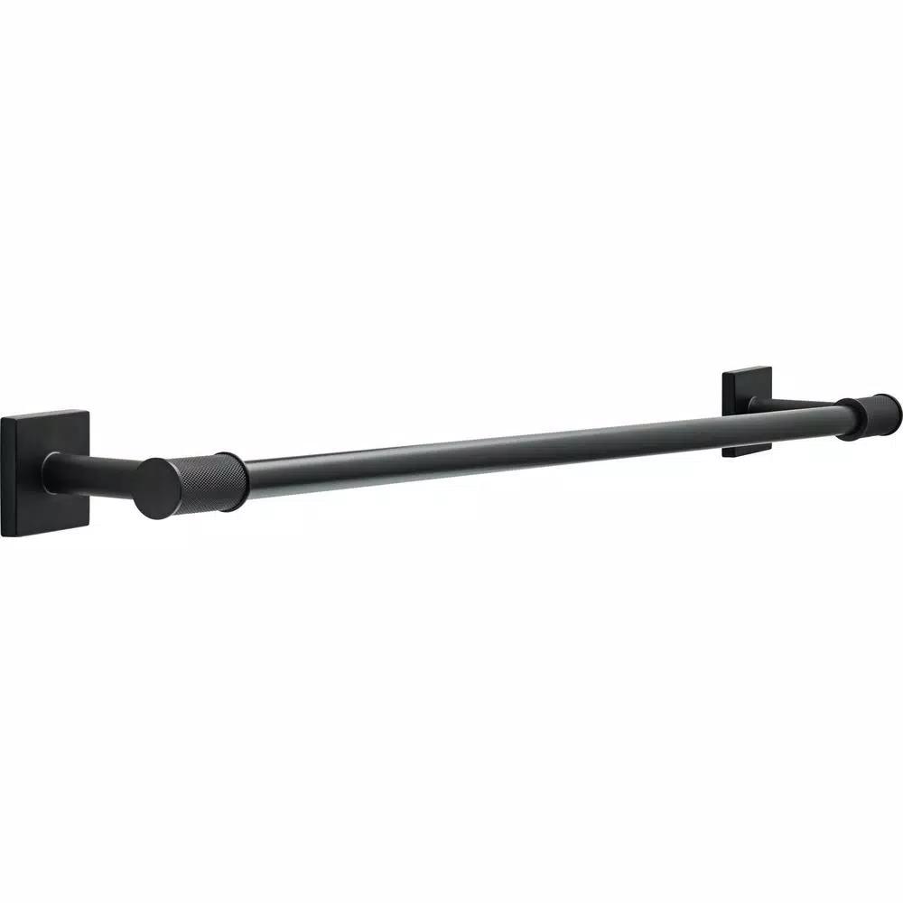 Delta Averland 24 in. Matte Black Towel Bar, Contemporary Zinc Construction