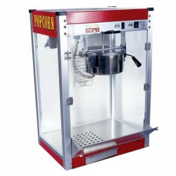 Paragon Theater Pop 8 oz. Red Stainless Steel Countertop Popcorn Machine thumbnail 1