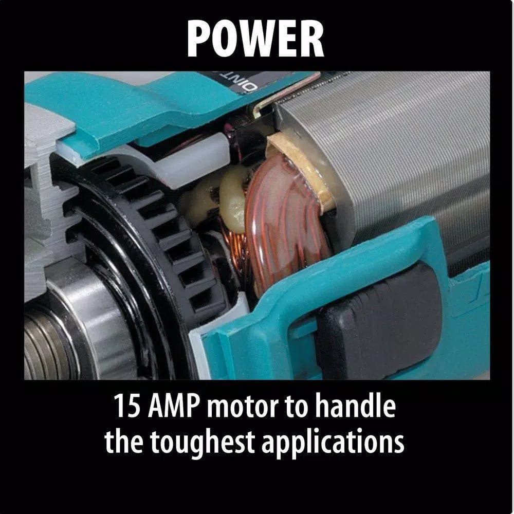 Makita 7 in. Corded Angle Grinder, 15 Amp, 6000 RPM with Grinding Wheel and Side Handle