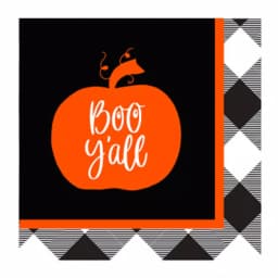 Sugar Plum Party SugarPlum Collection 32-Piece Pumpkin Assorted Disposable Cocktail Paper Napkins thumbnail 1