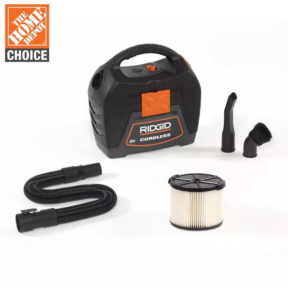 RIDGID 18V Cordless 3 Gal. Wet/Dry Handheld Shop Vacuum (Tool Only)