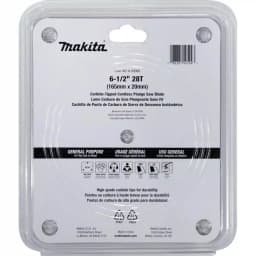 Makita 6-1/2 in. 28T Carbide-Tipped Wood Plunge Saw Blade thumbnail 3