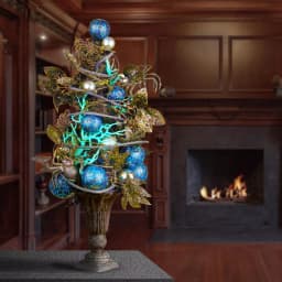 National Tree Company 23 in. Potted Halloween Tree with Sequined Leaves and Spiders thumbnail 2