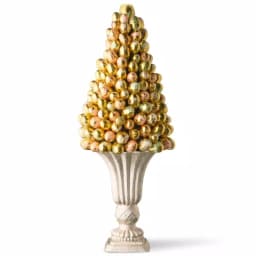 Unbranded 17 in. Gold and Pearl Easter Egg Tree Topiary with Ceramic Urn Base thumbnail 2