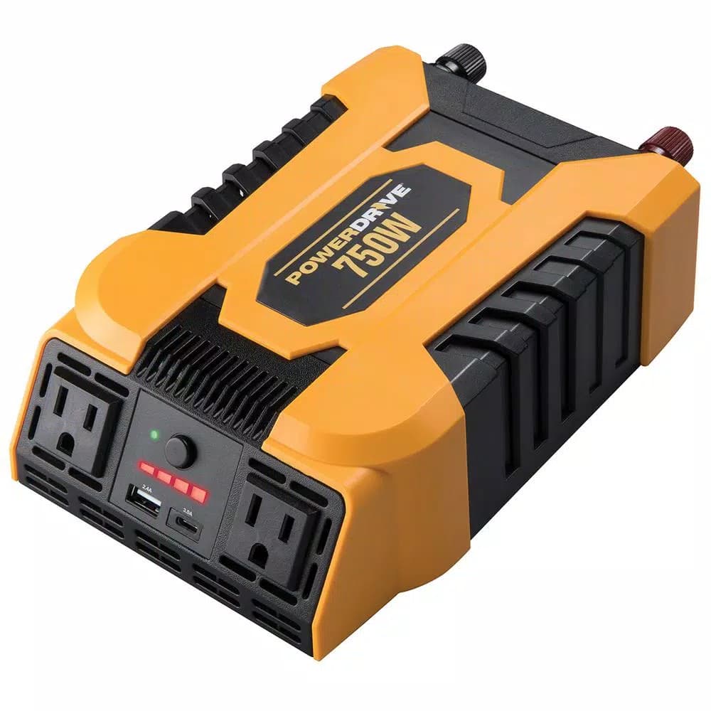 PowerDrive 750W DC to AC Power Inverter with Dual USB and USB-C Ports
