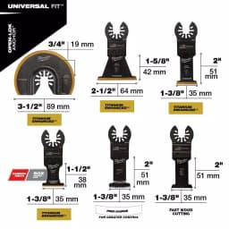 Milwaukee OPEN-LOK 9-Piece Oscillating Multi-Tool Blade Variety Pack, Universal Fit thumbnail 4