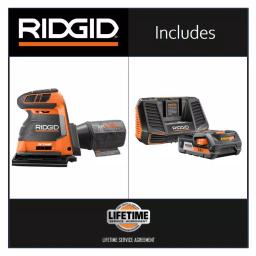 RIDGID 18V OCTANE Cordless Brushless 3-Speed 1/4 Sheet Sander Kit with 2.0 Ah Battery and Charger thumbnail 2