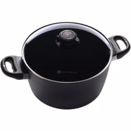 Swiss Diamond Classic Series 5.5 Qt. Cast Aluminum Nonstick Induction Soup Pot with Glass Lid, Gray thumbnail 1