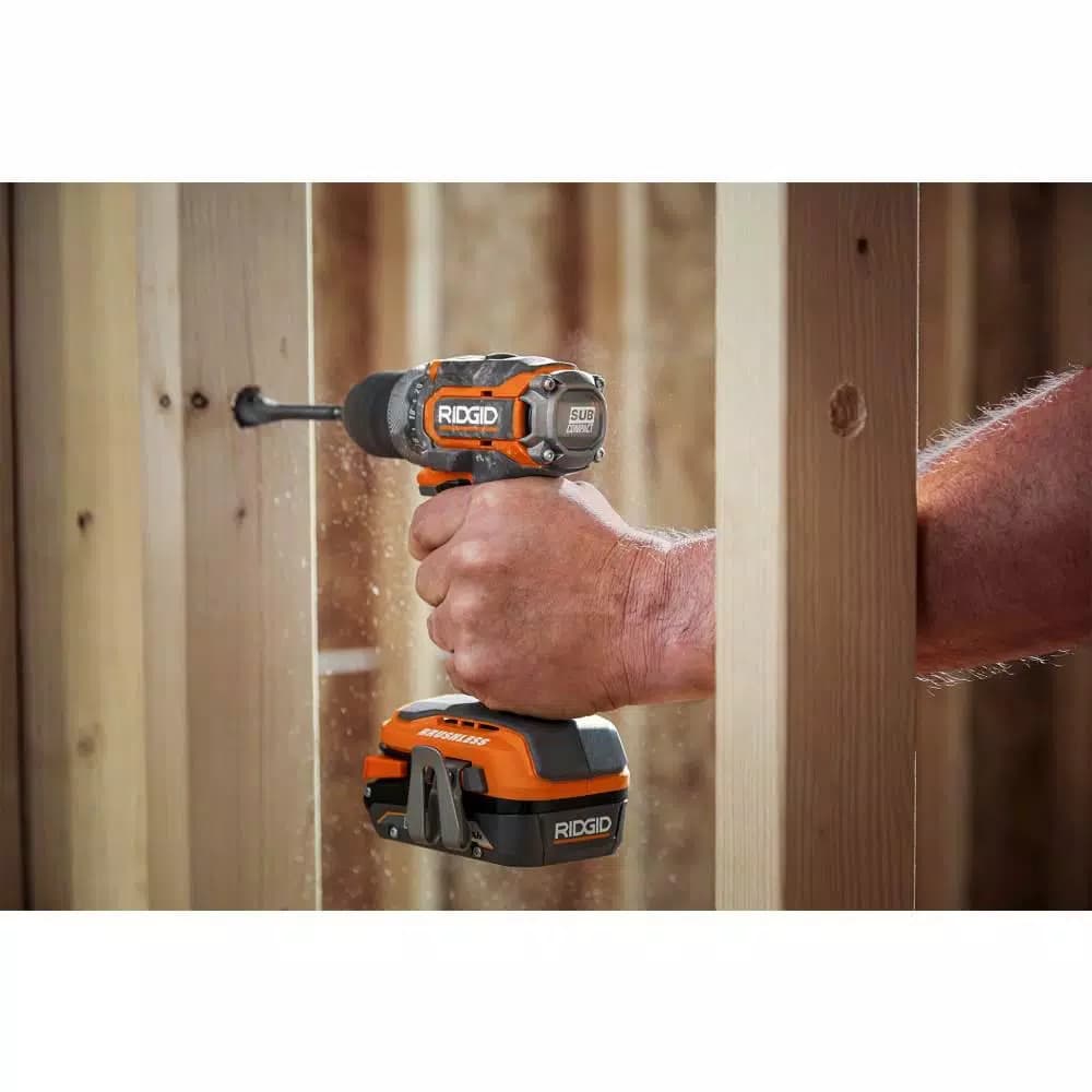 RIDGID 18V SubCompact Brushless Drill Driver and Impact Driver Combo Kit with (2) 2.0 Ah Batteries