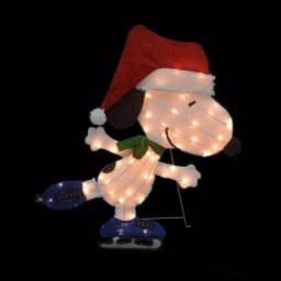 Peanuts 32 in. Peanuts Snoopy Skating 2D LED Pre-Lit Yard Art Christmas Decoration thumbnail 1