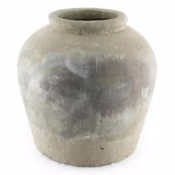 Zentique Terracotta Olive Brown Large Decorative Ceramic Vase - Distressed Italian Design thumbnail 1