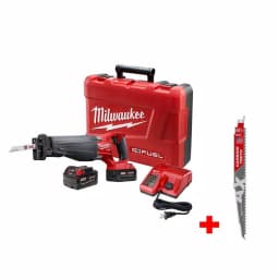 Milwaukee M18 FUEL 18V Brushless Reciprocating Saw Kit with Carbide Teeth AX SAWZALL Blade thumbnail 1
