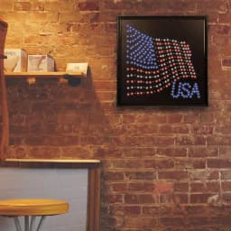 Crystal Art Gallery USA American Flag Framed LED Sign - Animated Patriotic Wall Art thumbnail 1