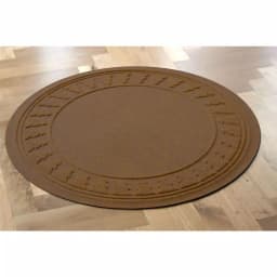 Bungalow Flooring Aqua Shield 35 in. Round Dark Brown Pine Trees Christmas Tree Mat thumbnail 2