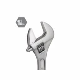 TEKTON 10 in. Adjustable Wrench, Carbon Steel with Satin Chrome Finish thumbnail 5