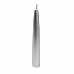 Zest Candle 6 in. Metallic Silver Taper Candles, 12-Set thumbnail 2