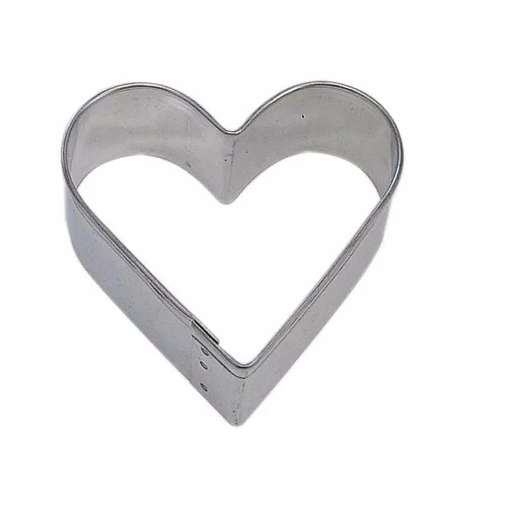 CybrTrayd-R&M 12-Piece 2 in. Heart Tinplated Steel Cookie Cutter Set