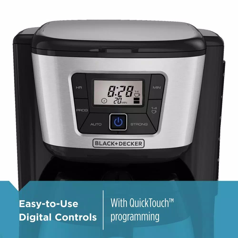 BLACK+DECKER 12-Cup Programmable Drip Coffee Maker with Stainless Steel Thermal Carafe