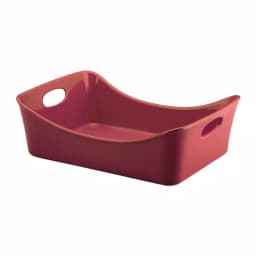 Rachael Ray Lasagna Lover 9 x 13 in. Porcelain Casserole Dish, Cranberry Red thumbnail 1