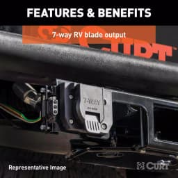 CURT Custom Vehicle-Trailer Wiring Harness, 7-Way RV Blade Output for Ford F-150 & F-250 thumbnail 5