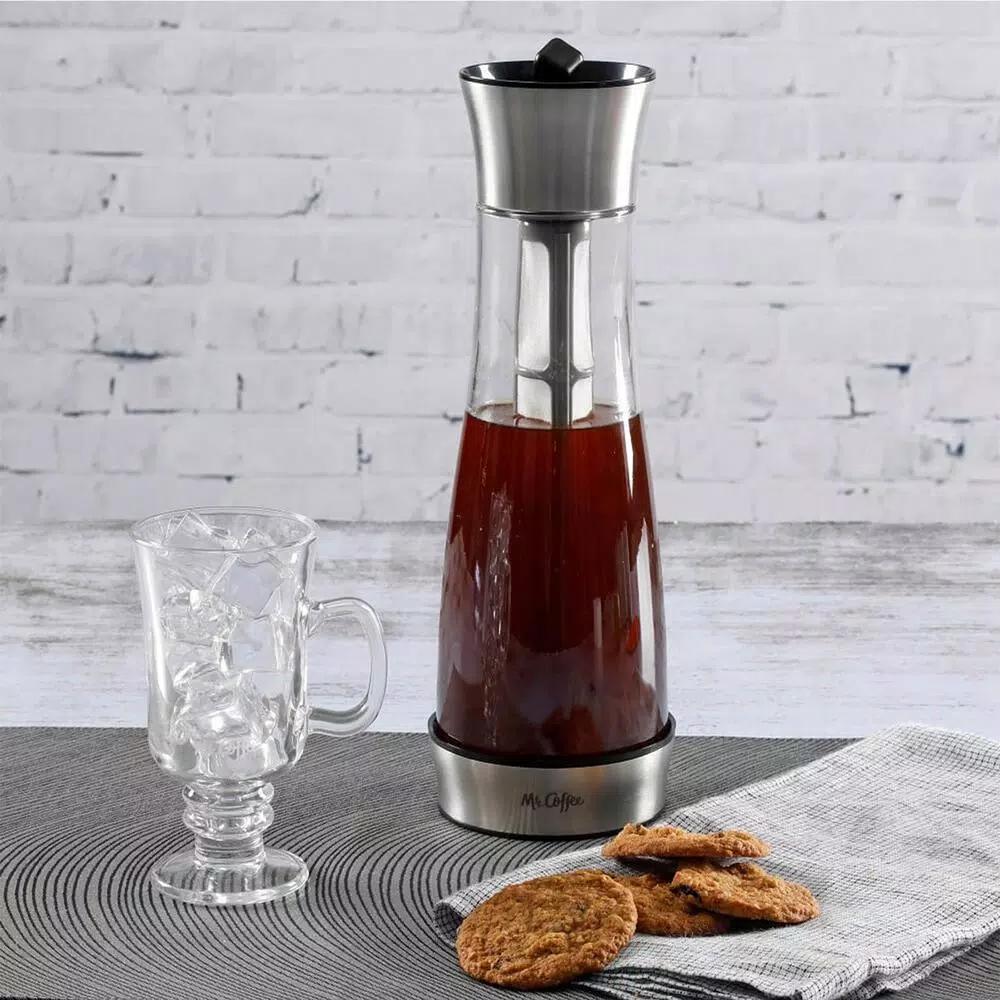 Mr. Coffee Uber Caff 5-Cup Cold Brew Coffee Maker with Borosilicate Glass Pitcher and Stainless Steel Filter