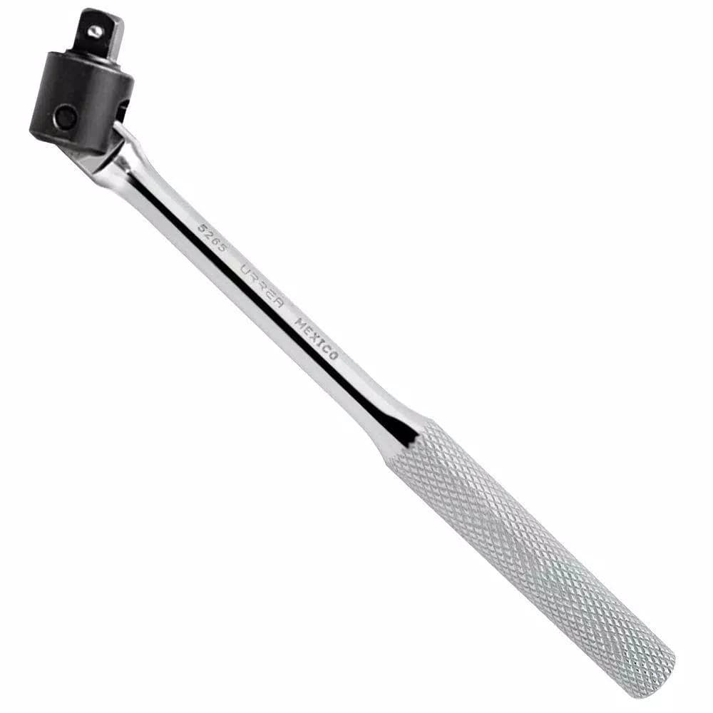 URREA 3/8 in. Drive 8 Inch Flex Head Ratchet Hinge Handle