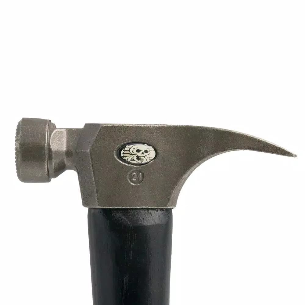 Dead On Tools 21 oz. Milled Face Framing Hammer with 18 in. Straight Hickory Handle