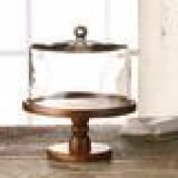 American Atelier Madera Clear Glass Pedestal Cake Plate with Dome, 11.8 in. Diameter thumbnail 4