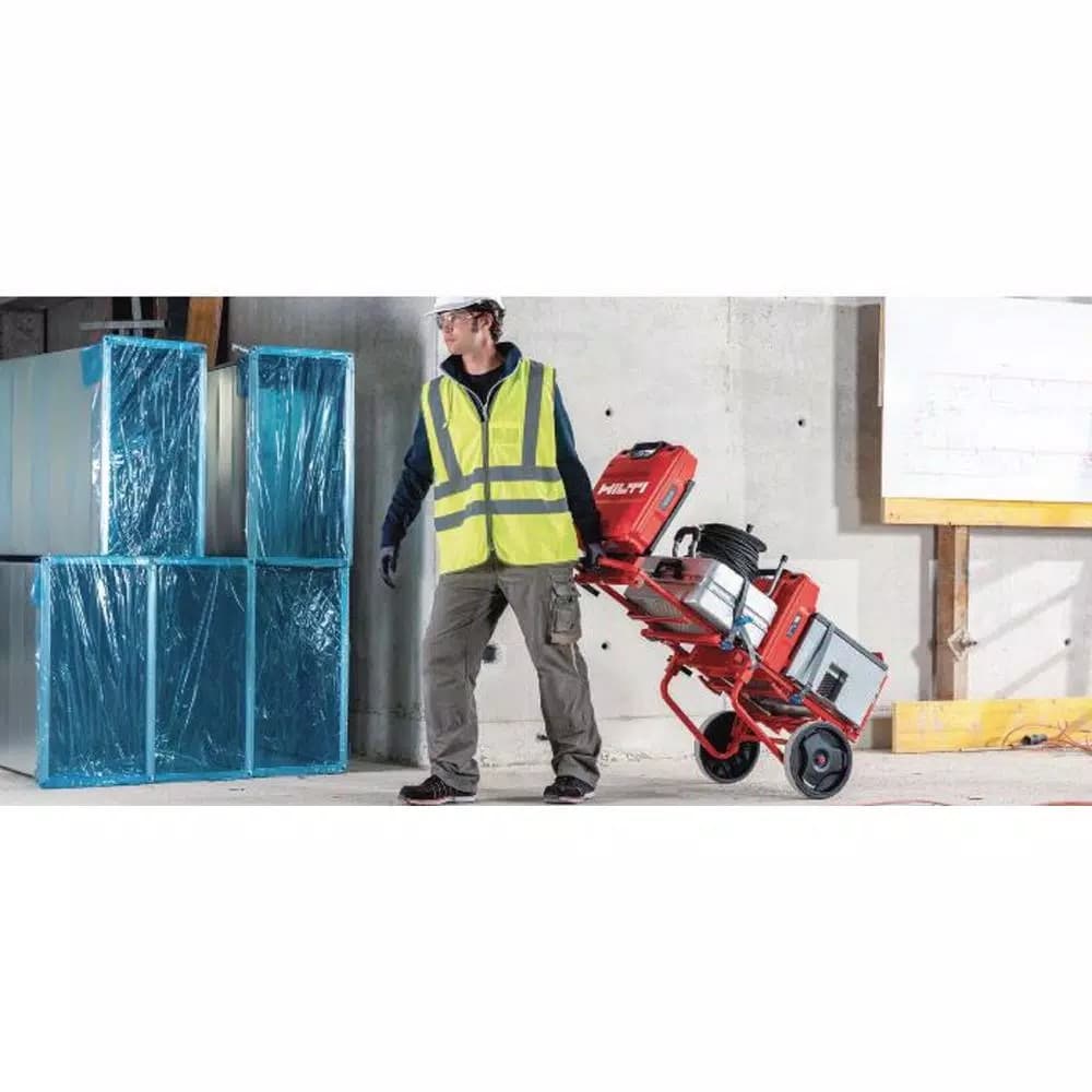 Hilti REDiPAK Folding Hand Truck/Dolly with 3-Shelves and Straps, 330 lbs Capacity