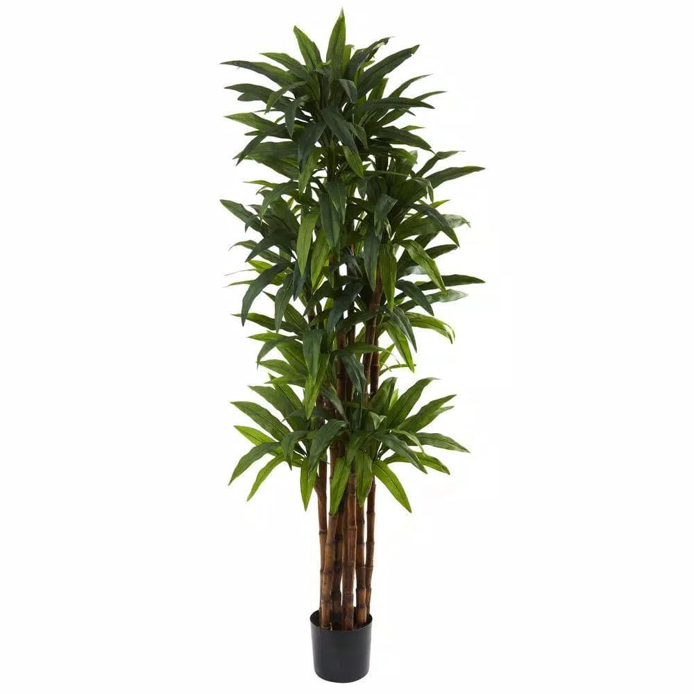 Nearly Natural 6.5 ft. Artificial Dracaena Tree with 8 Trunks and 200+ Leaves