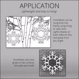 Kringle Traditions 20 in. 70-Light Cool White Twinkle LED Folding Snowflake Decoration thumbnail 6