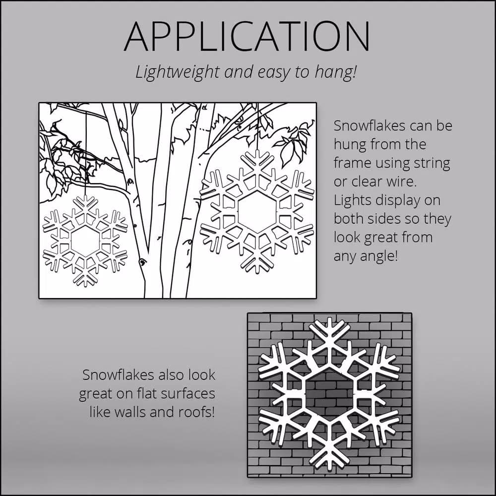 Kringle Traditions 20 in. 70-Light Cool White Twinkle LED Folding Snowflake Decoration