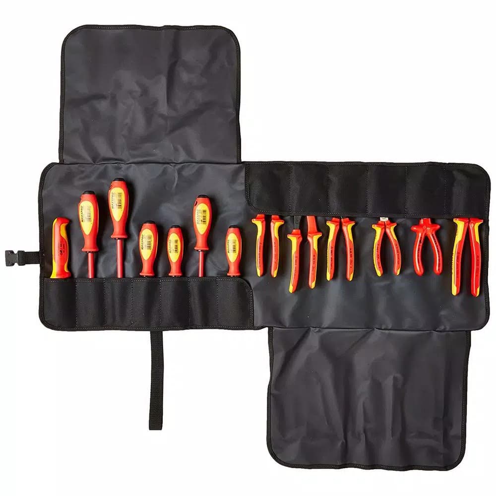 KNIPEX 13-Piece 1000V Insulated Electrician's Tool Set with Tool Roll