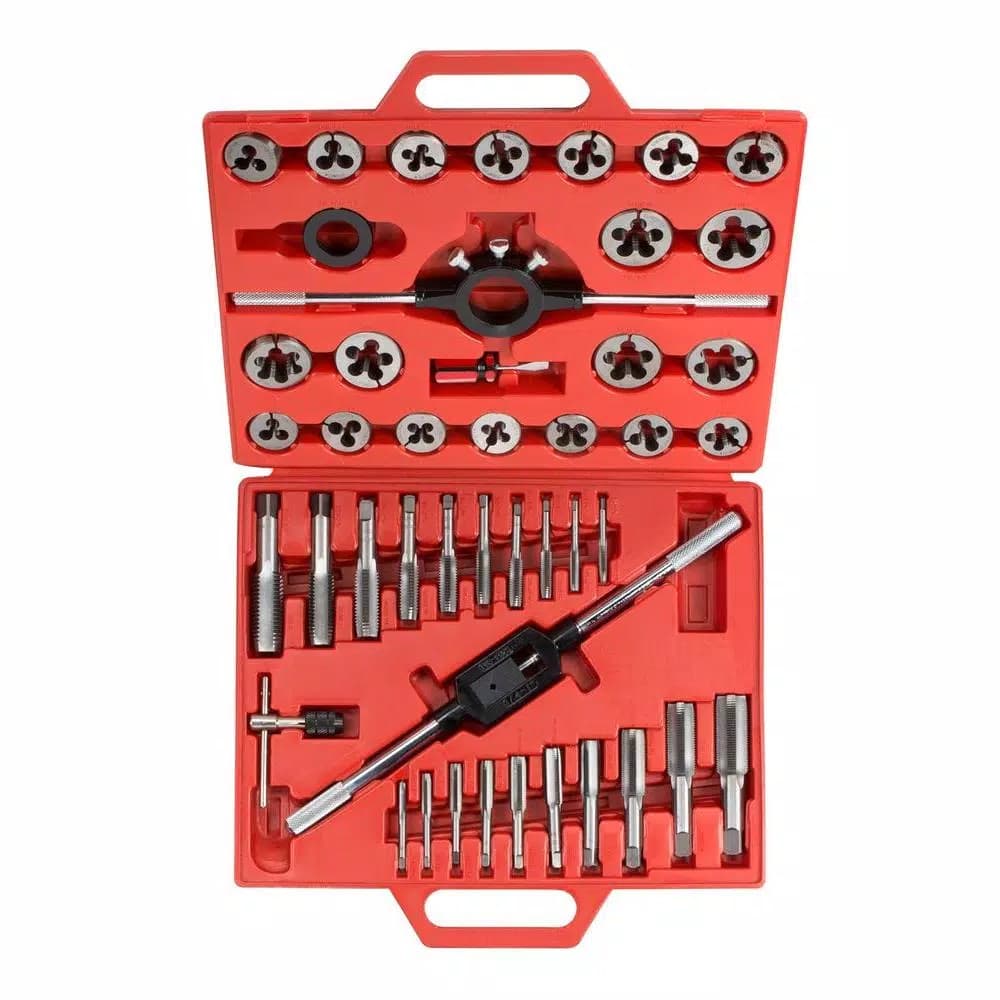 TEKTON 45-Piece Metric Tap and Die Set, Tungsten Alloy High Speed Steel