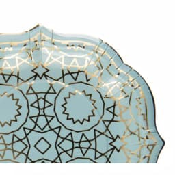 Sugar Plum Party SugarPlum Collection Boho Sage and Gold Octagon Dessert Plates, 16-Piece Set thumbnail 2