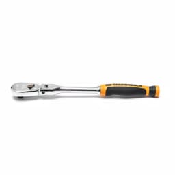 GearWrench 1/4 in. Drive 90-Tooth Dual Material Flex Head Teardrop Ratchet, 8 in. thumbnail 4