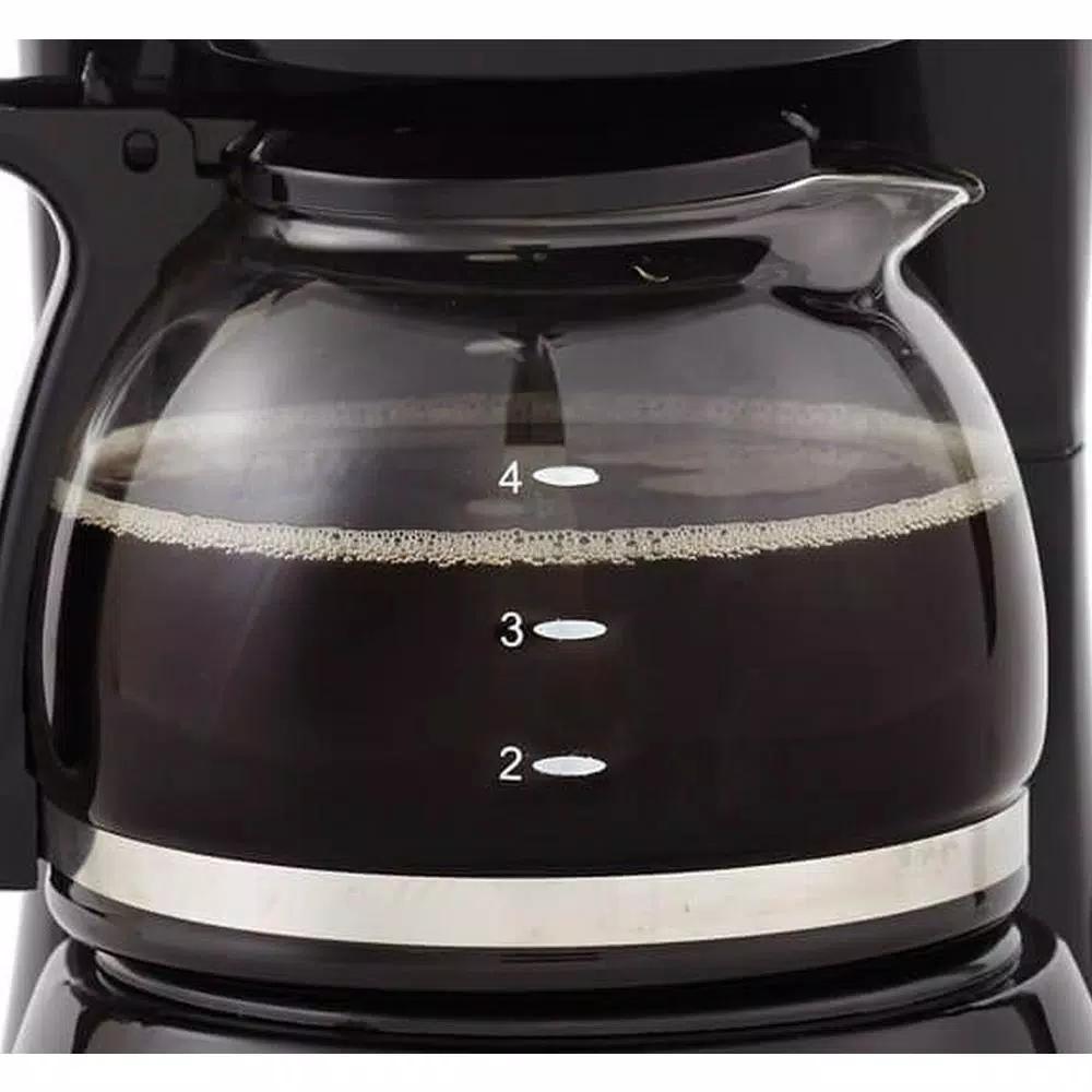 Continental 4-Cup Black Drip Coffee Maker with Non-Stick Keep Warm Plate and Permanent Filter