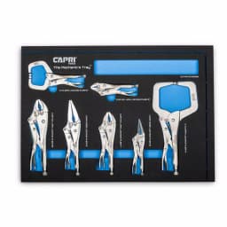 Capri Tools Klinge 7-Piece Locking Pliers Set with Capri Tools Mechanic's Tray thumbnail 1