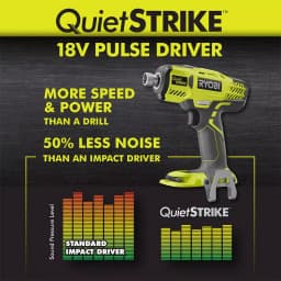 RYOBI 18V ONE+ QuietSTRIKE 1/4 in. Hex Pulse Driver (Tool-Only) with Belt Clip thumbnail 9