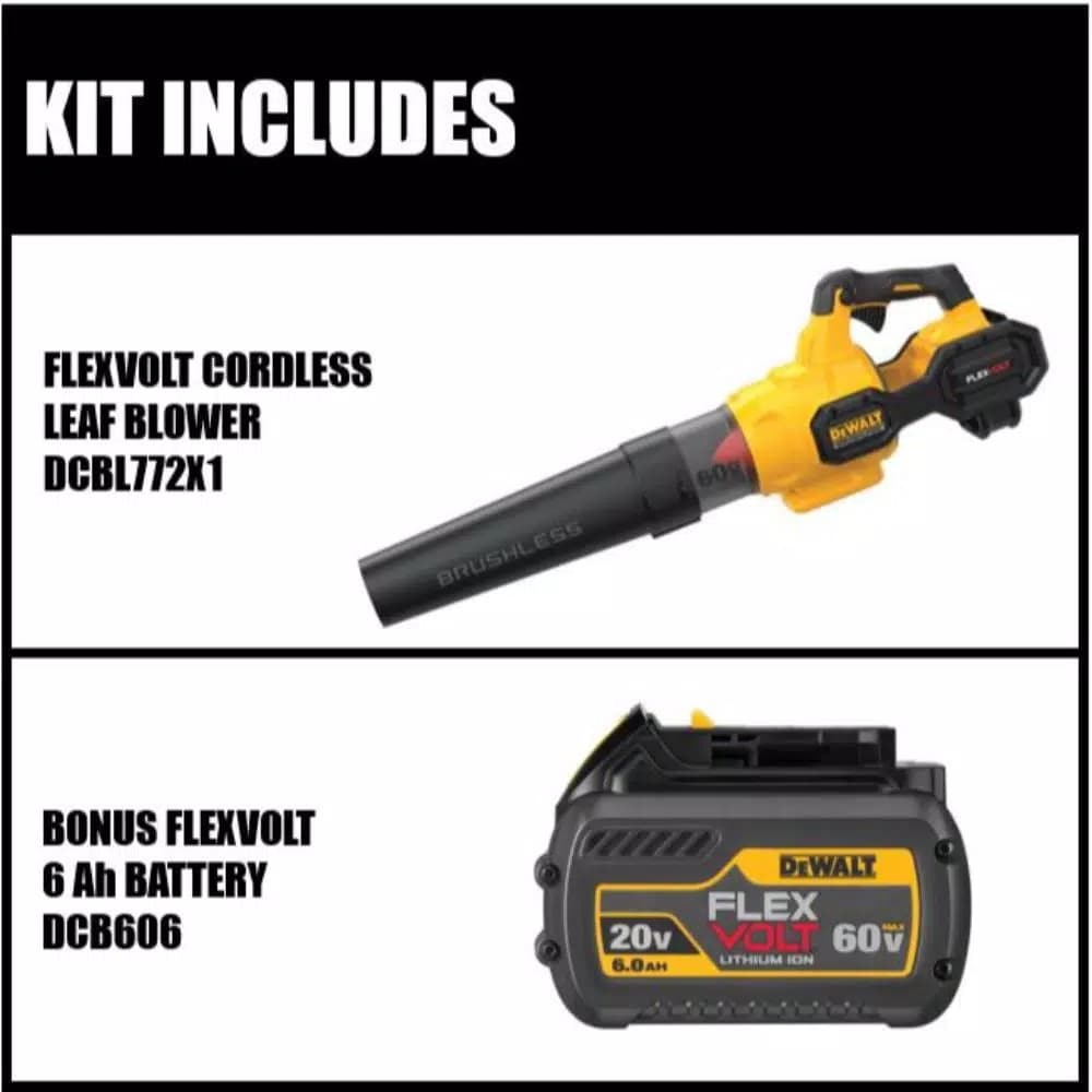 DEWALT 60V MAX FLEXVOLT Brushless Cordless Axial Blower, 600 CFM, 125 MPH (Tool Only)