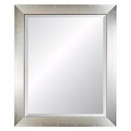 Alpine Art & Mirror Silverstone Family 29 x 35 in. Beveled Glass Contemporary Wall Mirror with Black Trim thumbnail 1