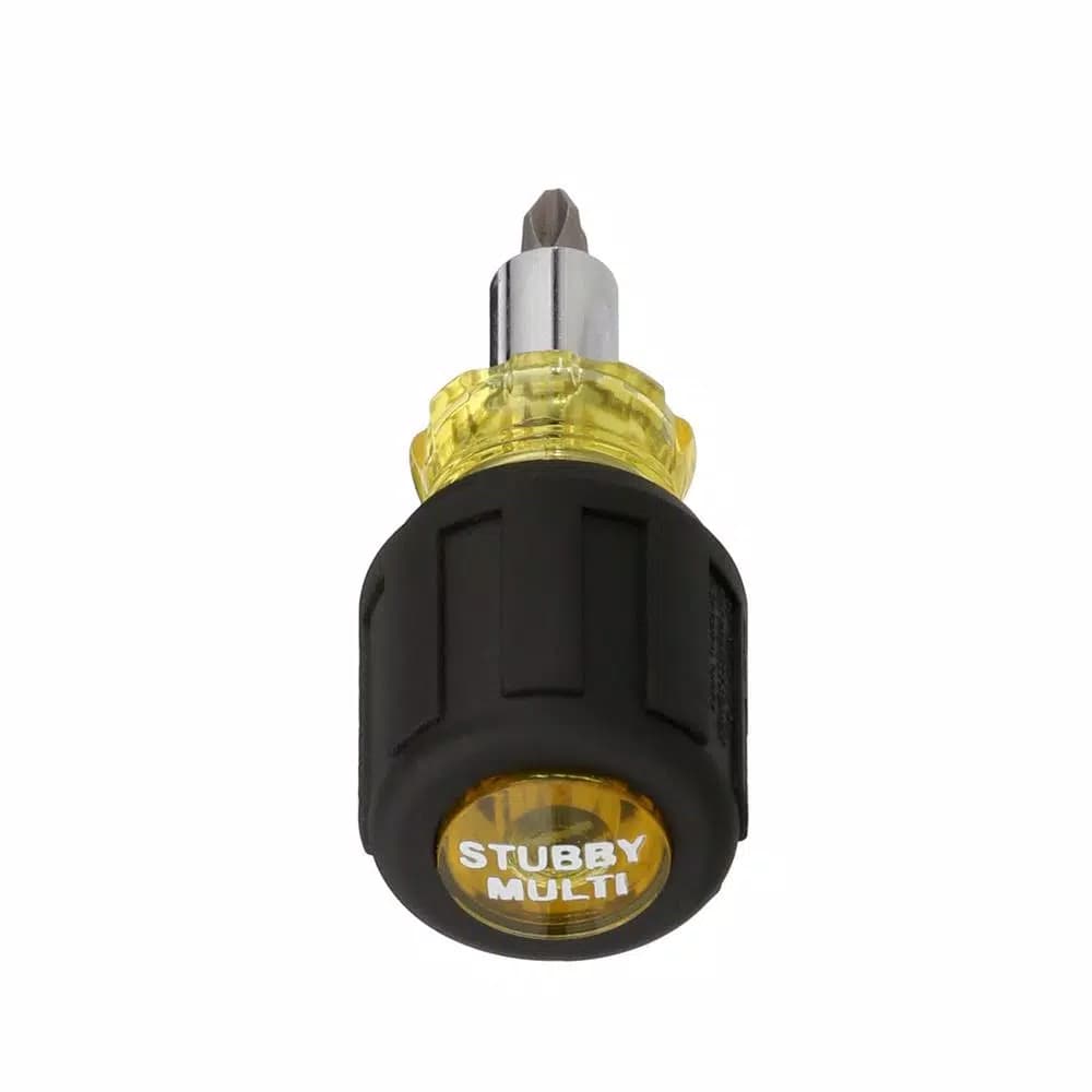 Klein Tools Stubby Multi-Bit Screwdriver and Nut Driver with Cushion Grip Handle