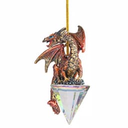 Design Toscano 3.5 in. Diamond Dragon Gothic Holiday Ornament thumbnail 3