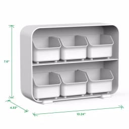 Mind Reader Clutch 6-Drawer White Tea Bag Holder and Organizer - Holds 90 Tea Bags thumbnail 6