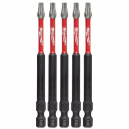 Milwaukee SHOCKWAVE Torx #20 3.5 in. Impact Duty Steel Screwdriver Bits, 5-Pack thumbnail 1