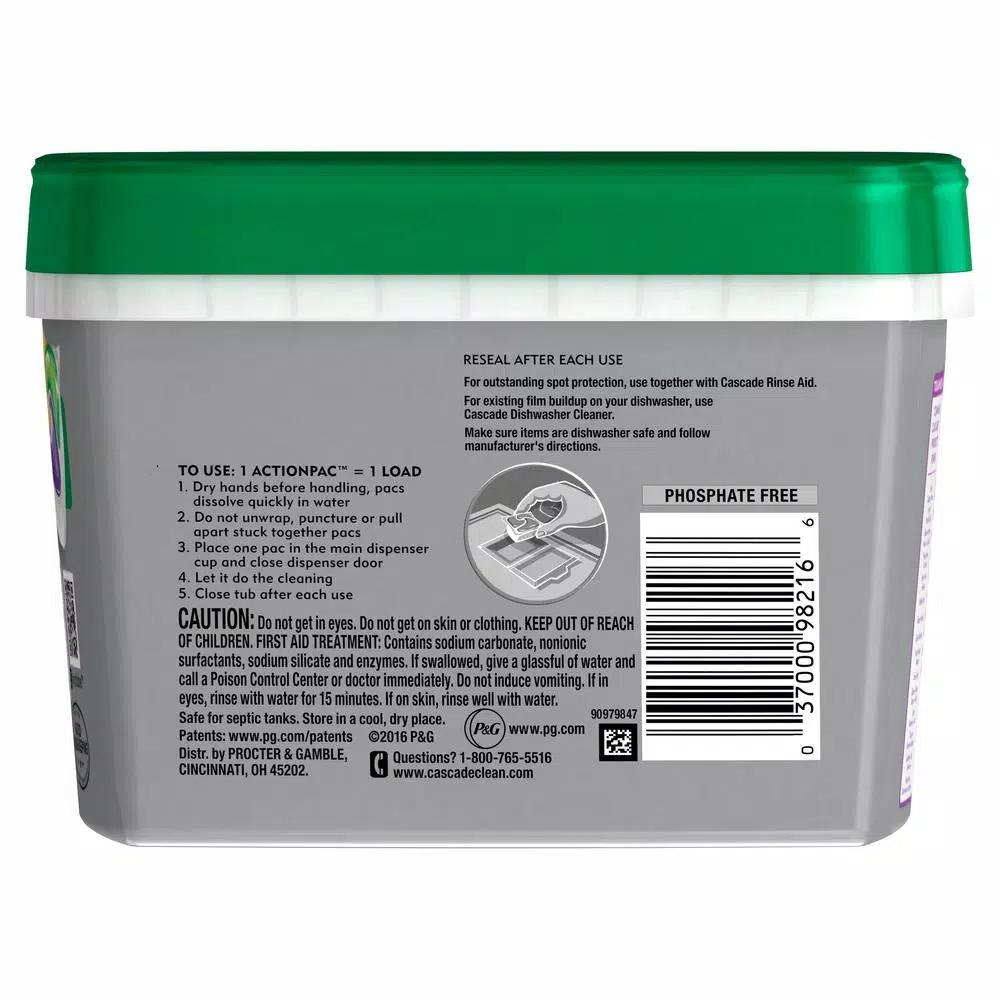 Cascade Platinum ActionPacs Dishwasher Detergent with Dawn, Fresh Scent (2 x 36-Count)