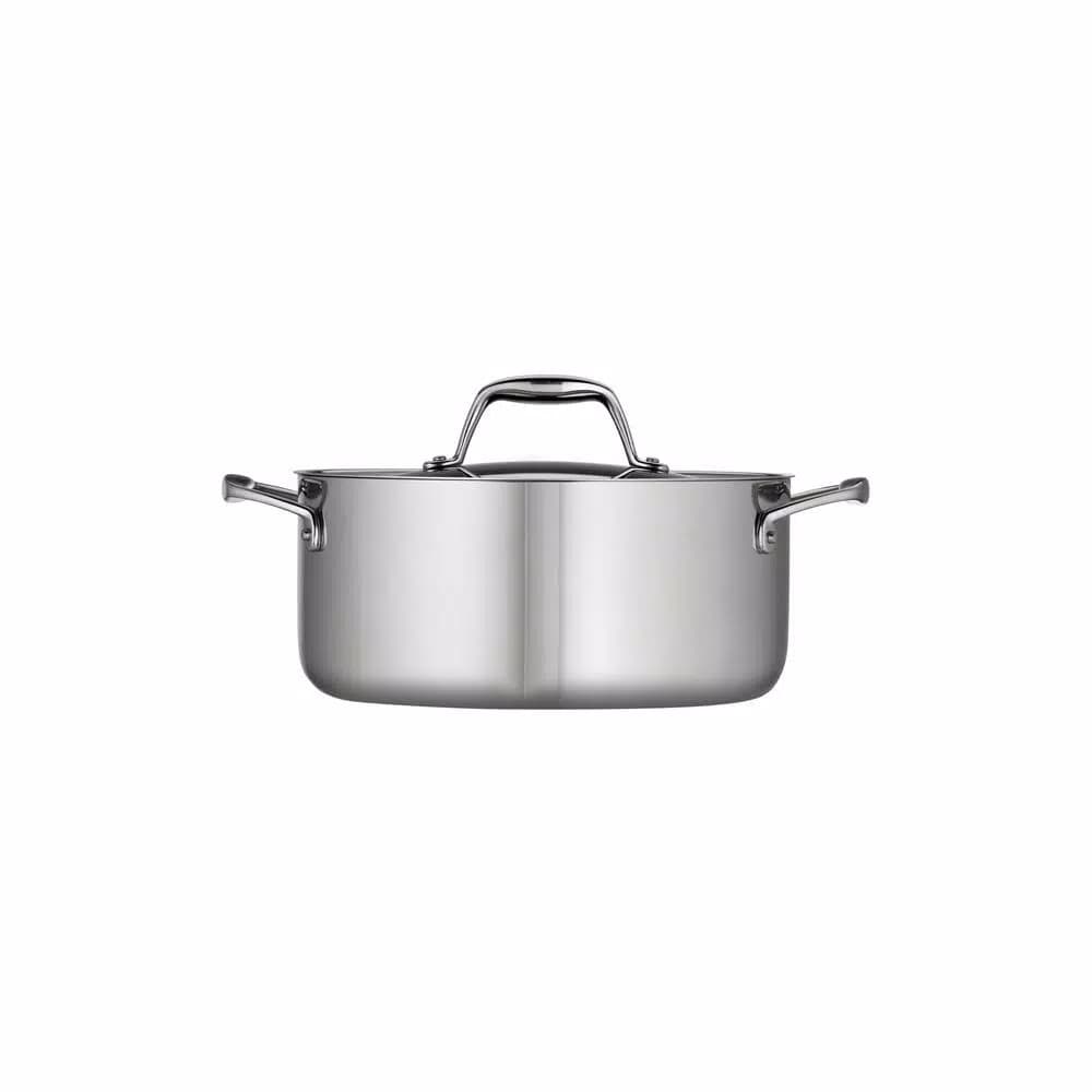 Tramontina Gourmet 5 Qt. Tri-Ply Clad Stainless Steel Round Dutch Oven with Lid