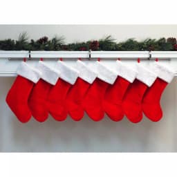 Haute Decor MantleClip Stocking Holder with Expandable Rod, Pewter Finish (4-Pack) thumbnail 2