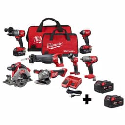 Milwaukee M18 FUEL 18V Brushless Cordless 7-Tool Combo Kit with (4) M18 5.0 Ah Batteries thumbnail 1